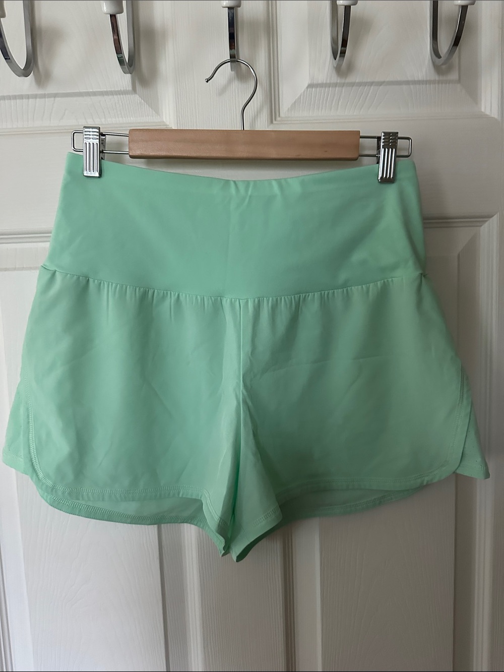 Jockey - Mint Green Women's Athletic Shorts with Wide Waistband